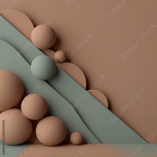 Elegant Muted Geometric Shapes Background