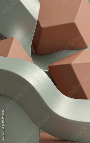 Elegant 3D Abstract Geometric Pattern Background