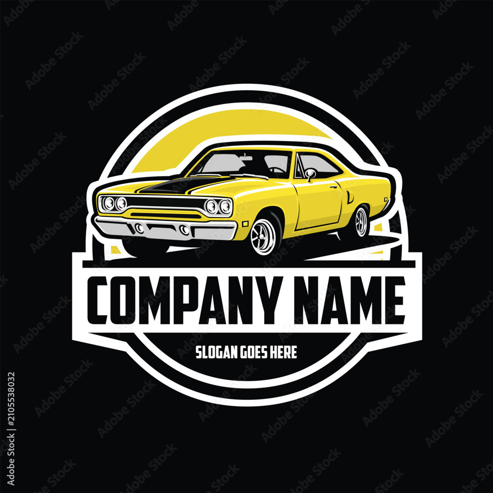 Obraz premium Premium Classic Car Garage and Club Logo Template Vector