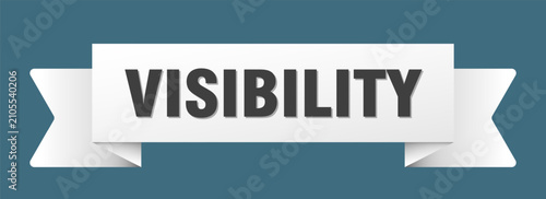 Tableau sur toile visibility ribbon isolated on transparent background