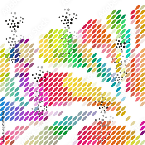 Abstract Colorful Halftone Mosaic Vector Background with Geometric Dot and Pixel Pattern Texture for Modern Wallpaper Banner Web Design and Business Template