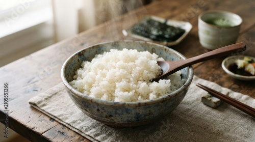 rice and chopsticks