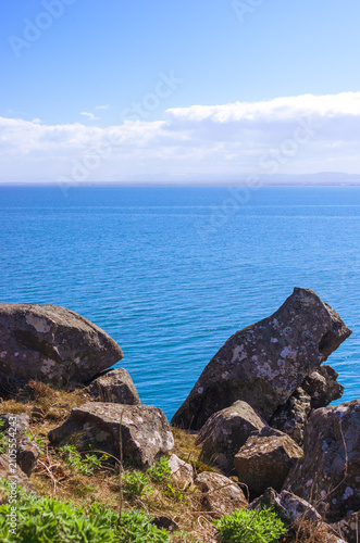 Rocks on the cliff landscape Iceland