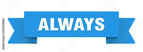 Fotografie always ribbon isolated on transparent background. always ribbon