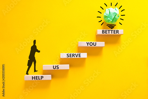 фотографія Help us serve you better symbol