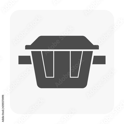 Underground utility inspection chamber silhouette vector icon representing access pit, drainage system, sewer maintenance, plumbing infrastructure, underground service connection.