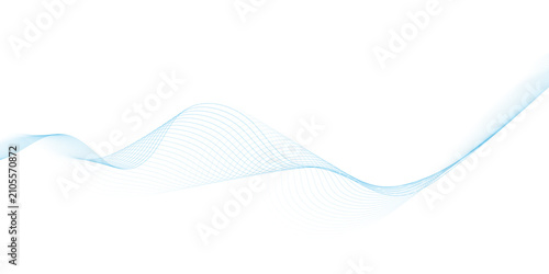 Cuadro en lienzo abstract blue background with waves, Abstract blue wave background with flowing
