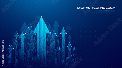 Quadro su tela Financial or tech concept background