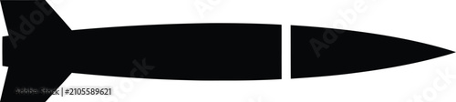Silhouette design of a military projectile for strategic air warfare vector