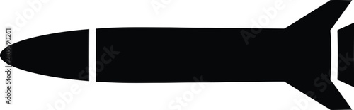 Принти на полотні Silhouette design of a military tactical missile warhead icon vector