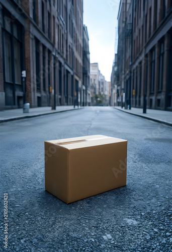 Brown cardboard delivery bo...