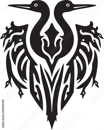 heraldic eagle with wings