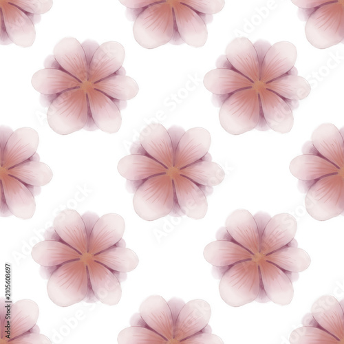 The pink floral pattern is suitable for use as wallpaper or fabric.