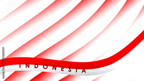 Bild auf Leinwand Happy Indonesia independence day 17th august patriotic celebration background wi
