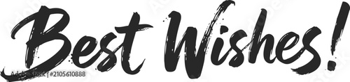 Elegant brush lettering 'best wishes ' calligraphy for cards and celebrations