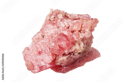 Canvastavla Close-up of a rough, pink, crystalline mineral specimen