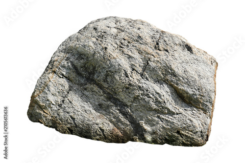 Foto A single grey rock with rough texture on a transparent background