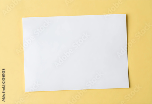 Blank white paper sheet on ...
