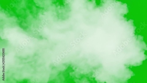 Soft fluffy clouds dissolving into a gradient of bright green and white tones for abstract or nature-inspired backgrounds.