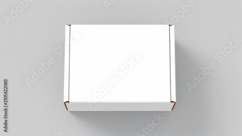 clean white cardboard box with open flaps on plain background suitable for packaging and product display
