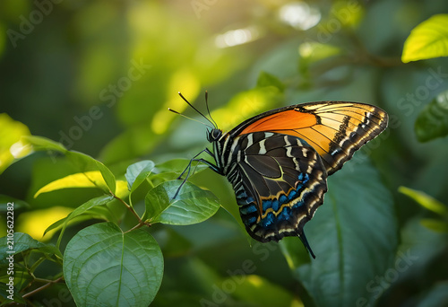 Colorful butterfly with ora...