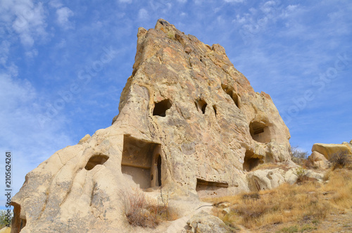 Quadro su tela Probably the best known feature of Cappadocia, Turkey  found in its very heart, are the fairy chimneys of Goreme and its surrounding villages