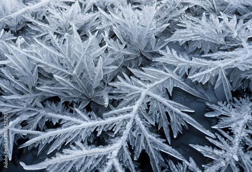Delicate fern-like ice crys...