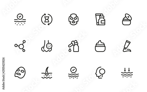 Картината върху платно Skin Care icon set