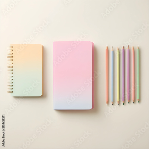 Pastel gradient notebooks a...