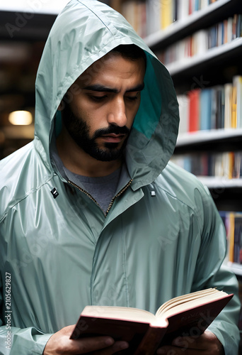 Young bearded man in a mint...
