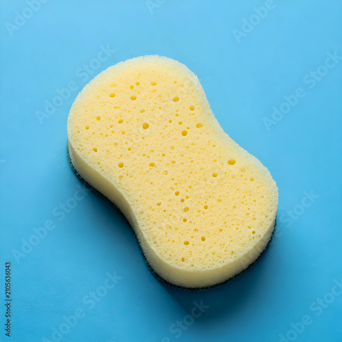 Yellow cleaning sponge with...