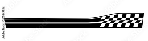 Racing checkered flag stripe graphic element