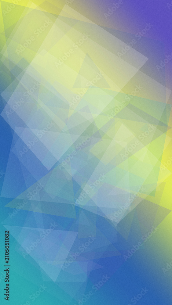 Obraz premium Abstract geometric shapes in blue, teal, and yellow form a soft gradient backdrop, creating a calm modern tech feel for web, presentations, and design layouts.