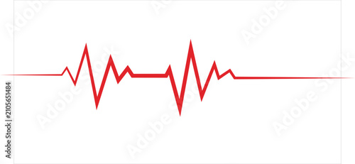 Photos Red heartbeat line icon