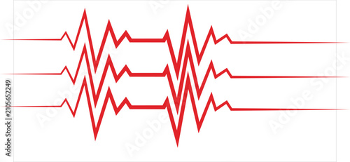 Photos Red heartbeat line icon