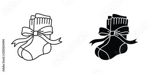 Office supply icons showing stack of paper sheets and tape dispenser in isometric design