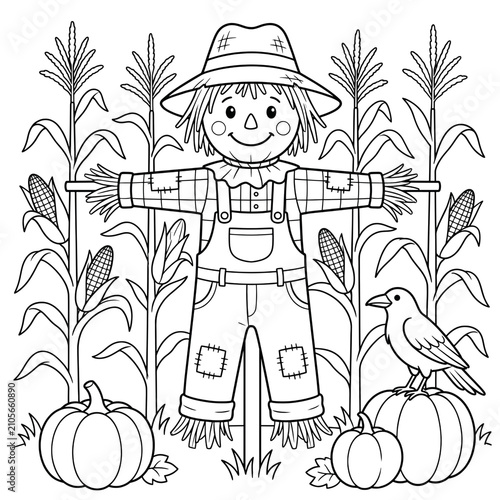 scarecrow with pumpkin