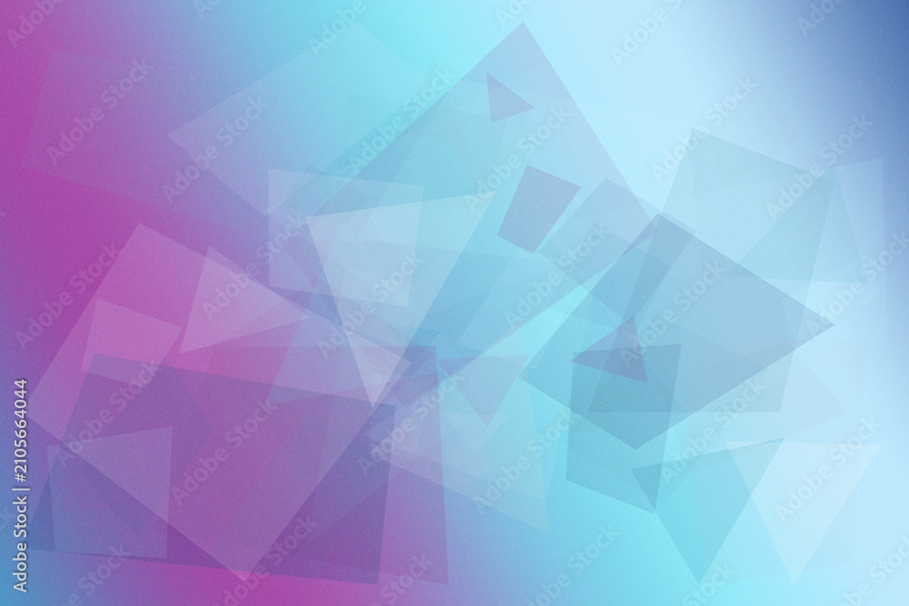 Obraz premium Abstract geometric shapes form a soft blue and purple gradient, creating a calm modern tech-style background for presentations, websites, and creative designs.