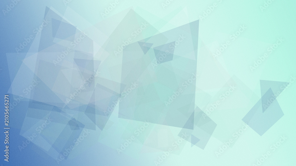 Obraz premium Abstract geometric triangles in soft blue and teal tones create a calm futuristic backdrop, ideal for technology or design branding with clean copy space.