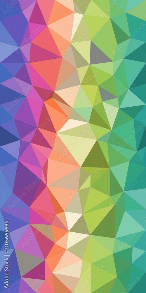 Fototapeta premium A vibrant polygon geometric background with multicolor gradients in a modern abstract style, ideal for branding, website headers, and design layouts with copy space.