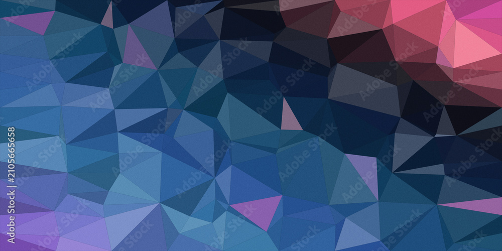 Fototapeta premium A modern abstract polygon background with blue, purple, and pink facets, creating a cool futuristic mood for technology websites, presentations, and ads.