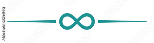 Obraz na plátne Teal Infinity Symbol Divider Line