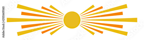 Abstract Sunburst Rays Graphic Element