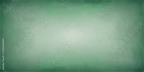 Fotografie Dark Green Grunge Texture Background with Vintage Aged Paper Frame, Rough Painte