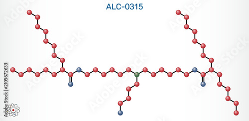 Obraz na płótnie ALC-0315 synthetic lipid molecule
