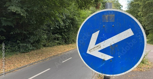 Traffic Sign Directing Direction of Travel