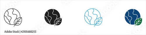 Fotografía Solid Black Sustainability Icon Set, representing eco-friendly practices, enviro