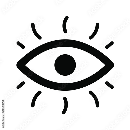 Cartoon Eye Vector Illustration Set with Abstract Eye Icons Black Iris Vision Symbol Beauty Logo Design Collection for Human Face Makeup and Creative Graphic Elements