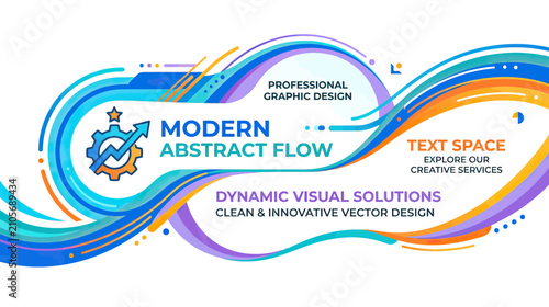 Modern Abstract Flow with Graphic Design Elements