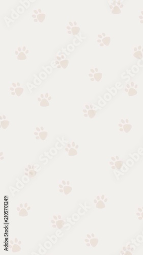 Doodle Paw Pattern Looping Animation Wallpaper